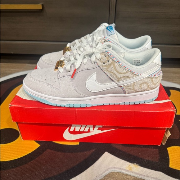 Size 11- Nike Dunk Low Retro SE Barber Shop  (DH7614-500) - Picture 1 of 7